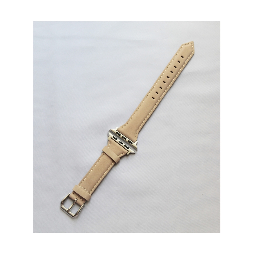 Watch 7 6 5 4 3 2 1 SE Band Leather 38/40/41/42/44/45mm Beige New - Picture 2 of 3